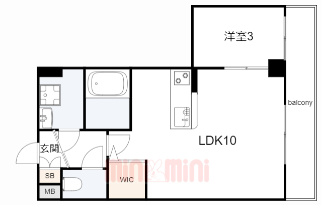 ラルーチェ新長田の間取り