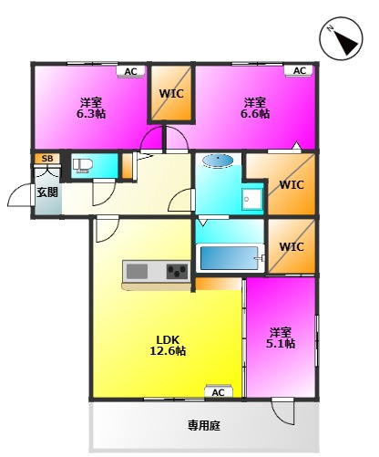 D-room五十川IIの間取り