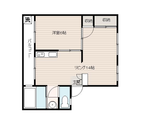 大津市御殿浜のマンションの間取り