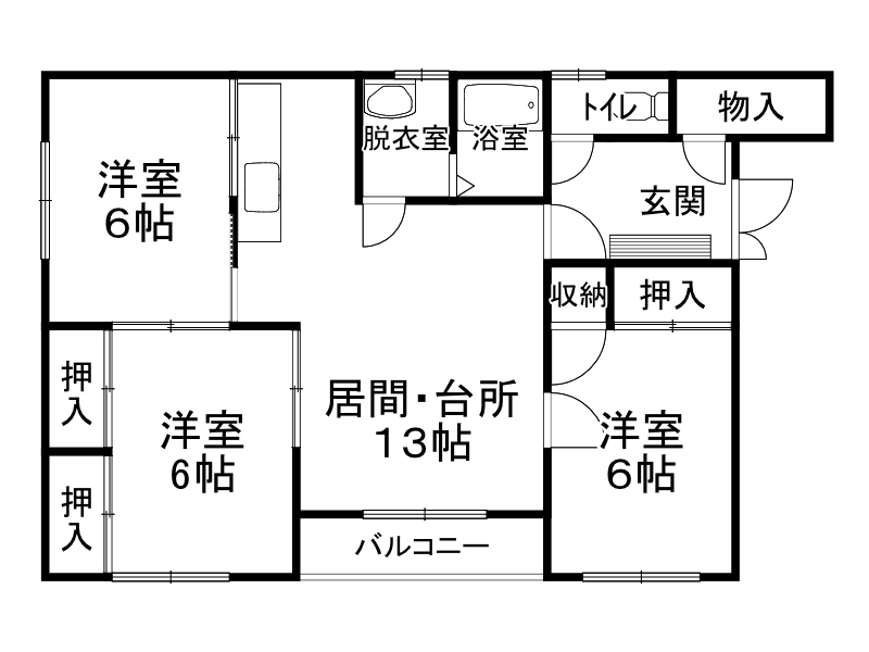 マインハイツ１２８の間取り