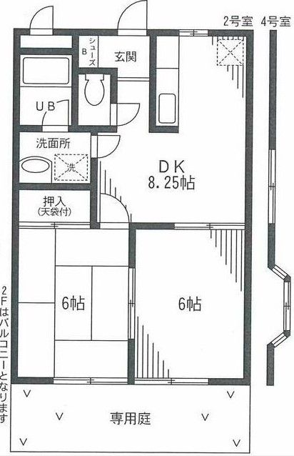 グリーンフィールド石阪Ｂ棟の間取り