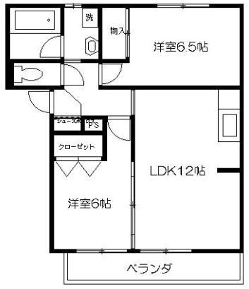 【ハイツレインボーの間取り】