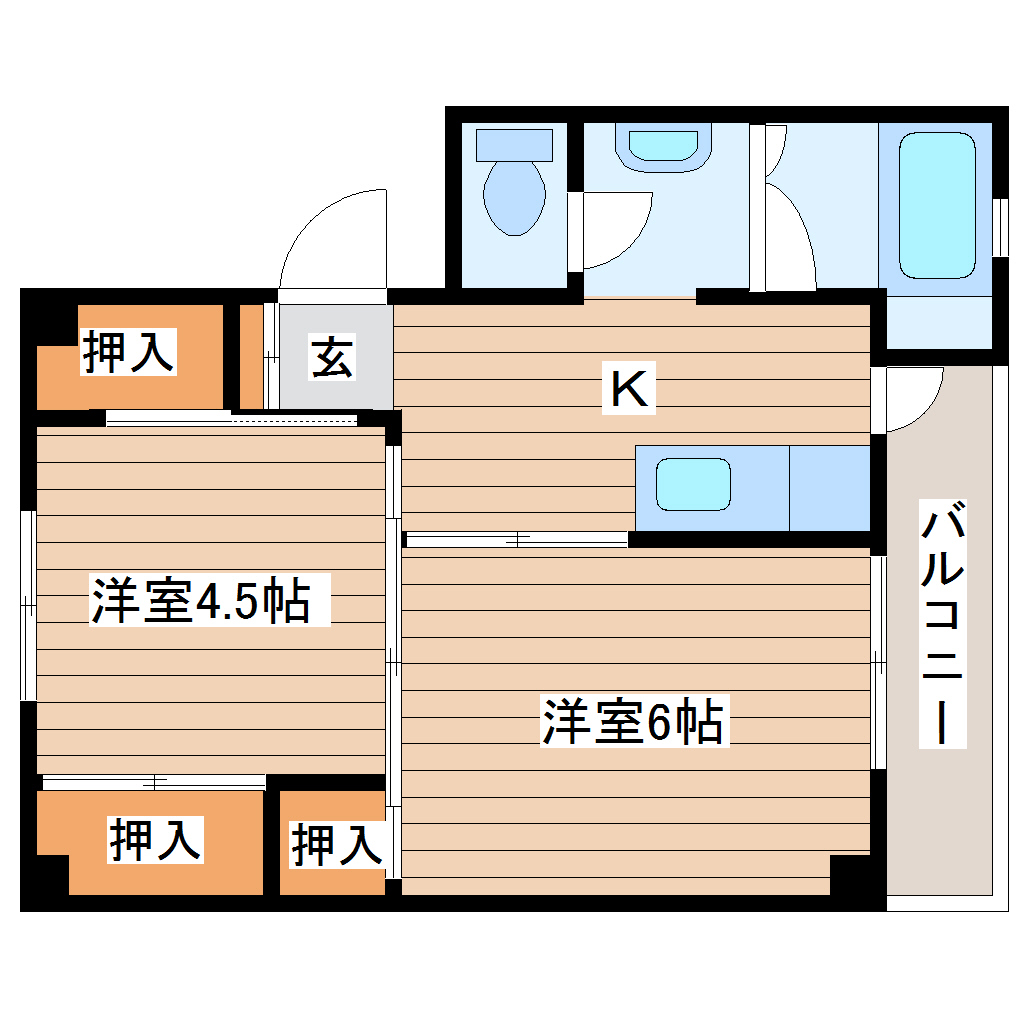 ビレッジハウス袋原1号棟の間取り