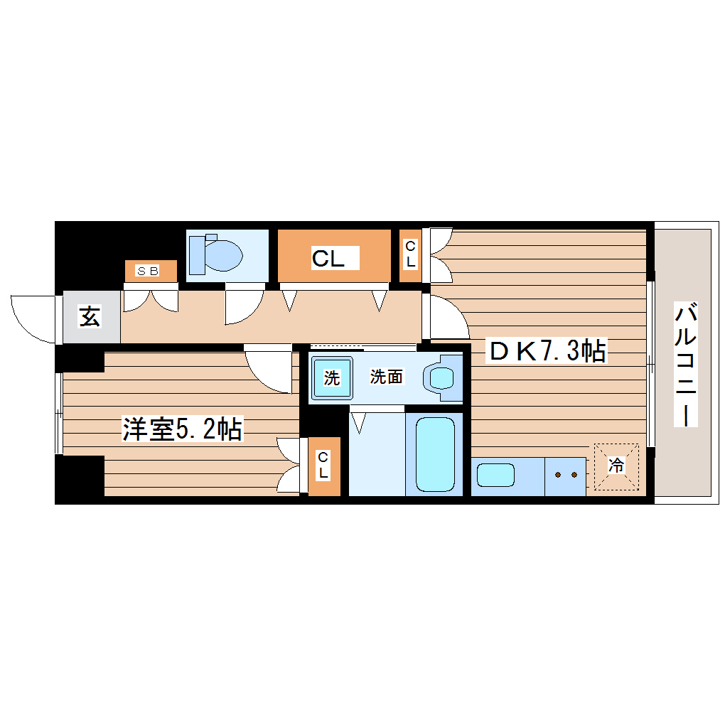 グランカーサ仙台五橋の間取り