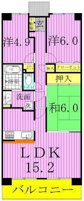 白井ロジュマンの間取り