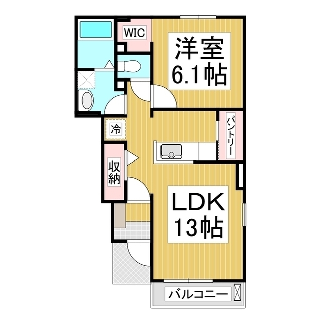 長野市大字北尾張部のアパートの間取り