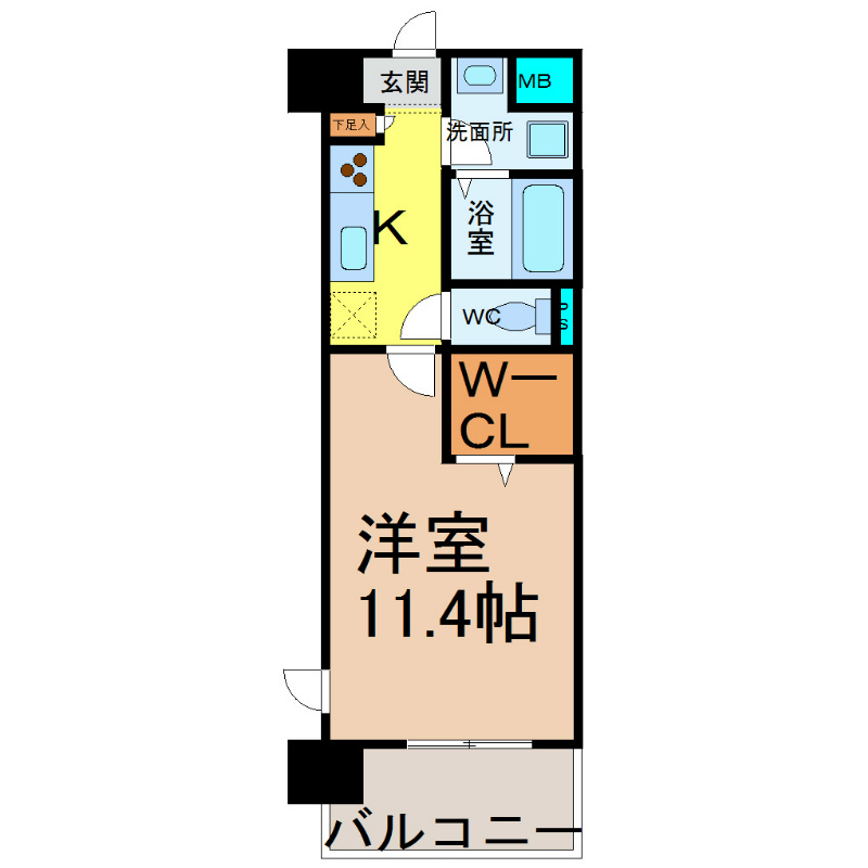 名古屋市瑞穂区石田町のマンションの間取り