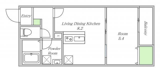 Mew　Style　Apartmentsの間取り