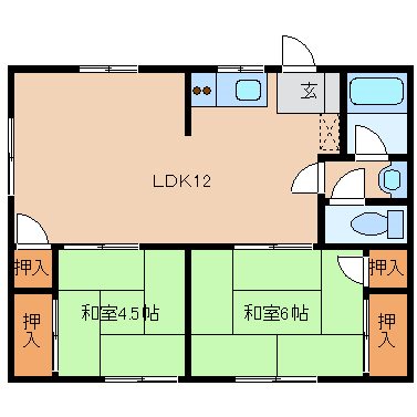 矢野第２コーポの間取り