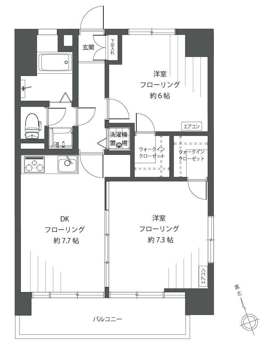 カーサ四谷の間取り