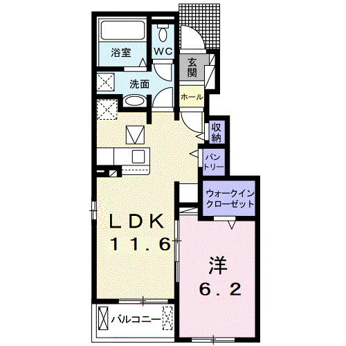 嬉野市嬉野町大字下宿のアパートの間取り