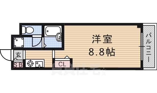 宇治市木幡のマンションの間取り