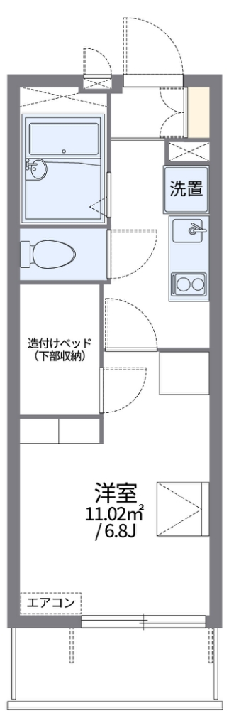 レオパレスＶＩＳＴＡの間取り