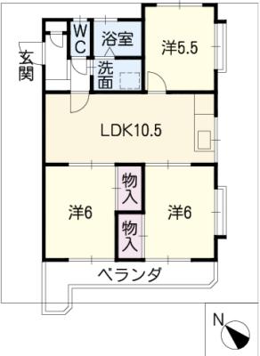 マンション浅井の間取り