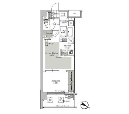 北区西ケ原のマンションの間取り