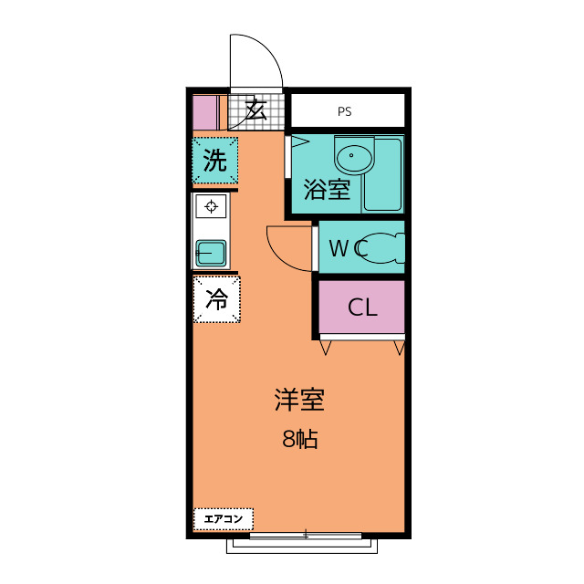 カレッジハイツ中条　Ａの間取り