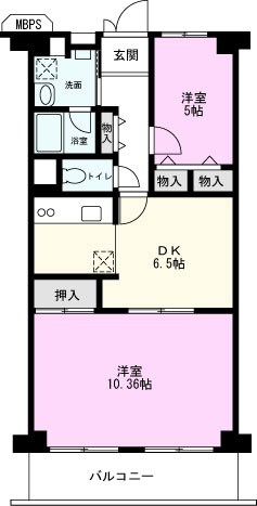 北越谷スカイハイツ１号棟の間取り