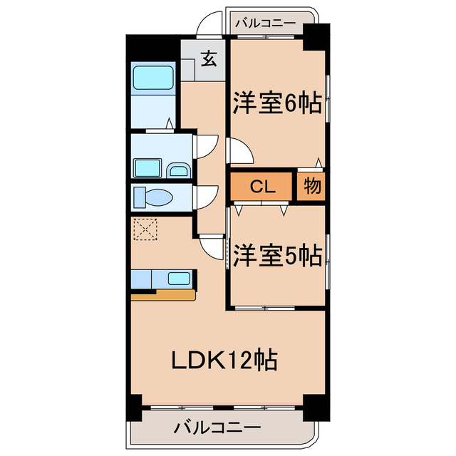 カーム香雅の間取り