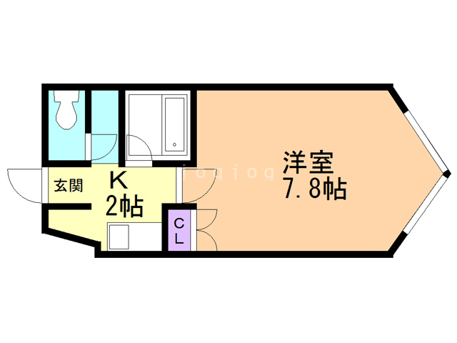 函館市亀田港町のマンションの間取り