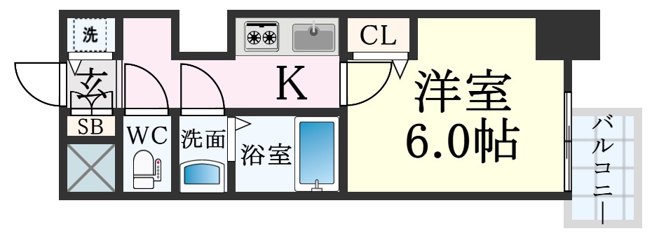 ララプレイス三宮ルミナージュの間取り