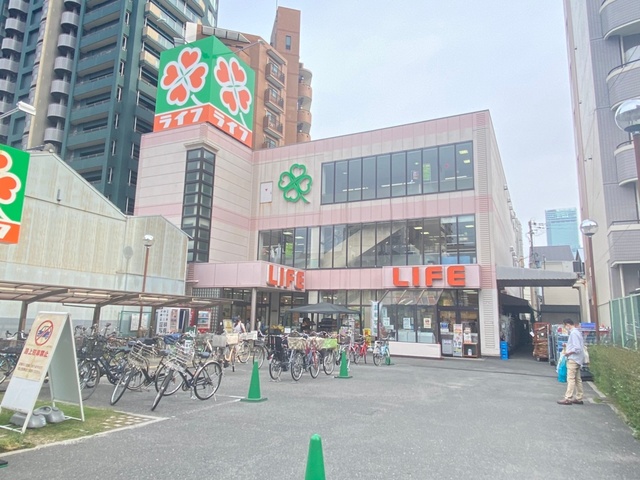 スーパー　ライフ四天王寺店（スーパー）まで419m