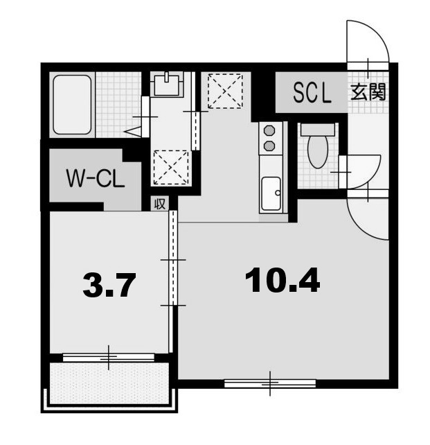 カサラビン恵庭の間取り