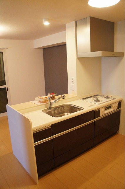 キッチン　３口システムキッチン