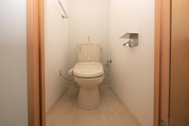 トイレ　落ち着いた色調のトイレです
