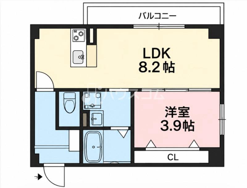 京阪本線 光善寺駅 徒歩8分 4階建 築1年の間取り写真