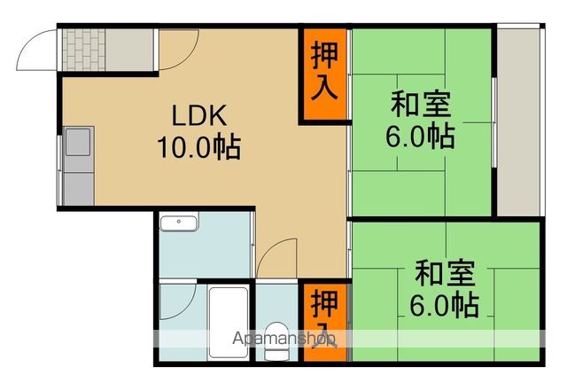 京阪本線 門真市駅 徒歩4分 4階建 築36年の間取り写真