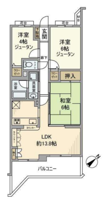 ネオマイム鶴見ヒルズの間取り写真