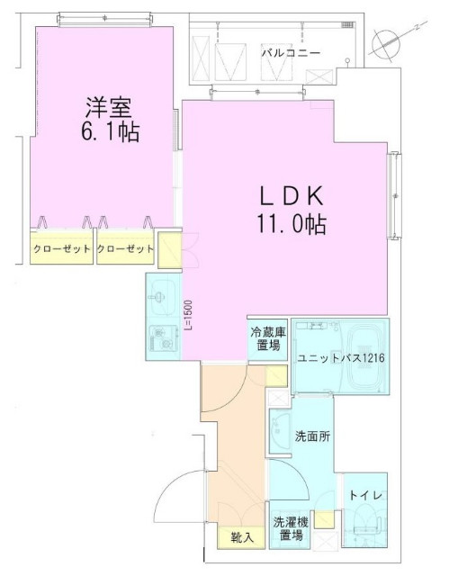 門前仲町レジデンス八番館の間取り写真