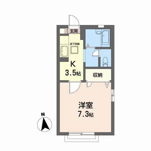 仙台市地下鉄南北線 五橋駅 徒歩7分 2階建 築27年の間取り写真