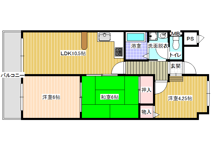 グラード柏原の間取り写真