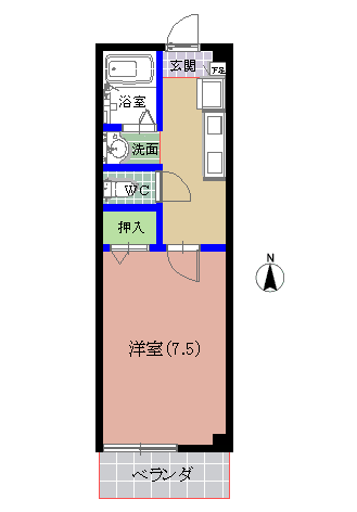 マイキャッスル医大前の間取り