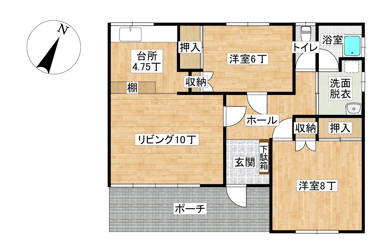 小山内ハイツの間取り写真