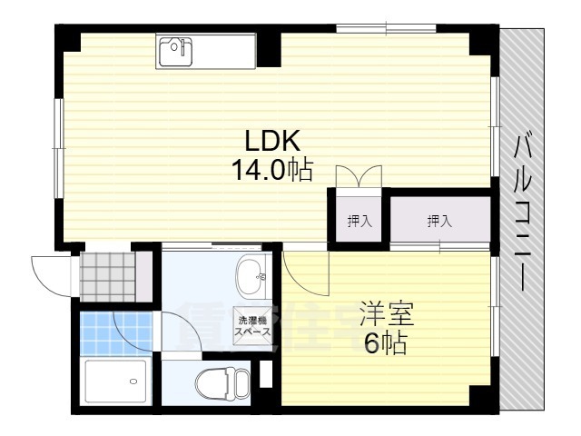 八尾樋口マンションの間取り