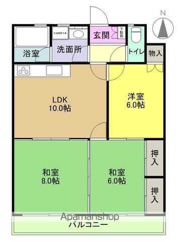 八百真マンション小島の間取り写真
