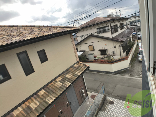 バルコニー　バルコニーから見た様子です。周りは住宅街でした。。