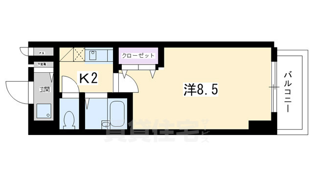 ＳＵＮ　ＶＩＳＴＡ四条 （サンビスタ四条）の間取り