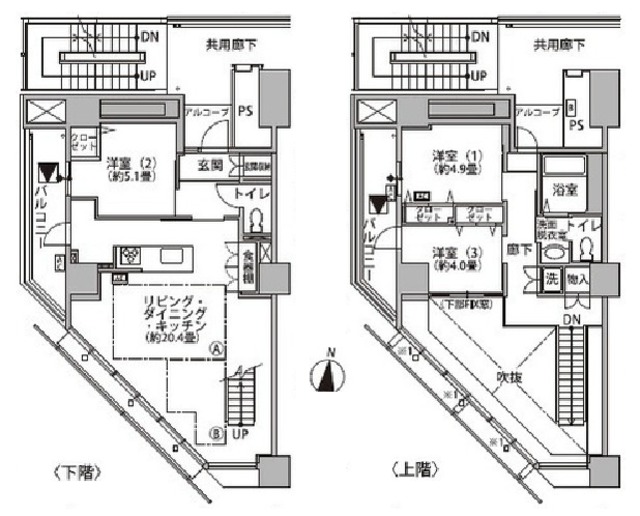 東雲キャナルコートCODAN21号棟の間取り