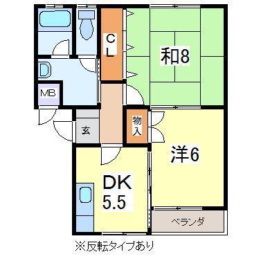 タウンハウスＵ　Ｂ棟の間取り