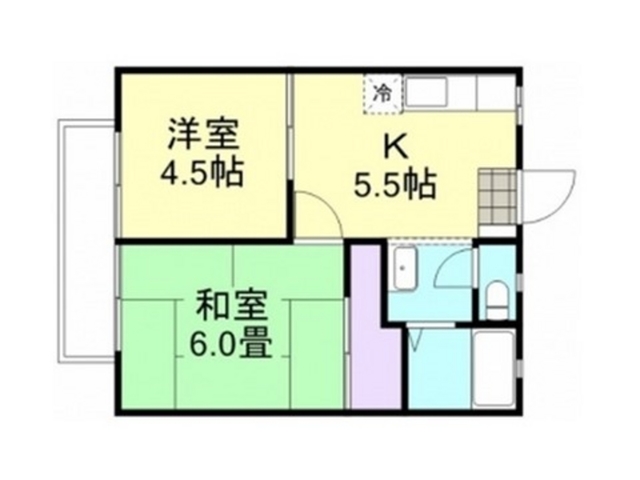 浅口市鴨方町六条院東のアパートの間取り