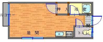 シャンブル清水の間取り