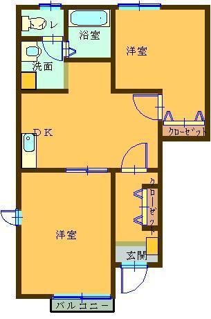 フォンテーヌＡの間取り