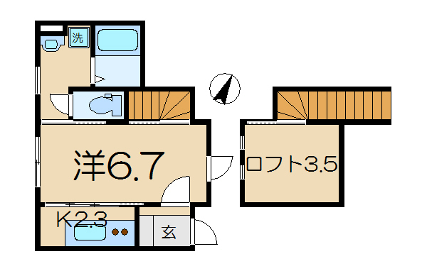 逗子市逗子のアパートの間取り