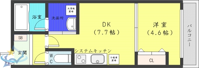 【札幌市白石区菊水五条のマンションの間取り】