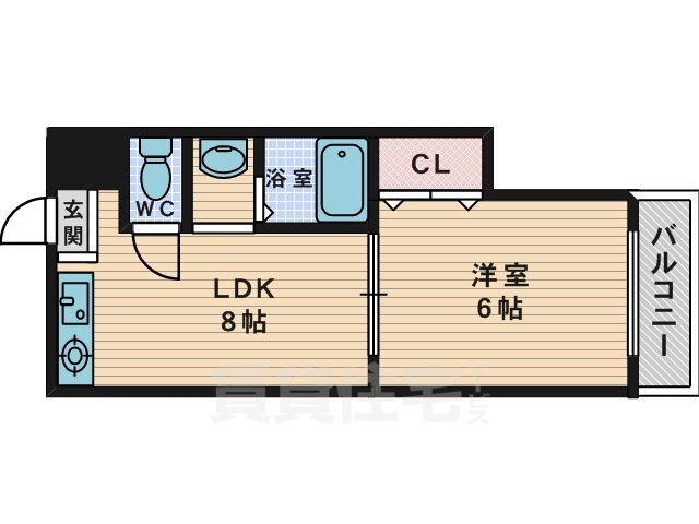 交野市私部のマンションの間取り