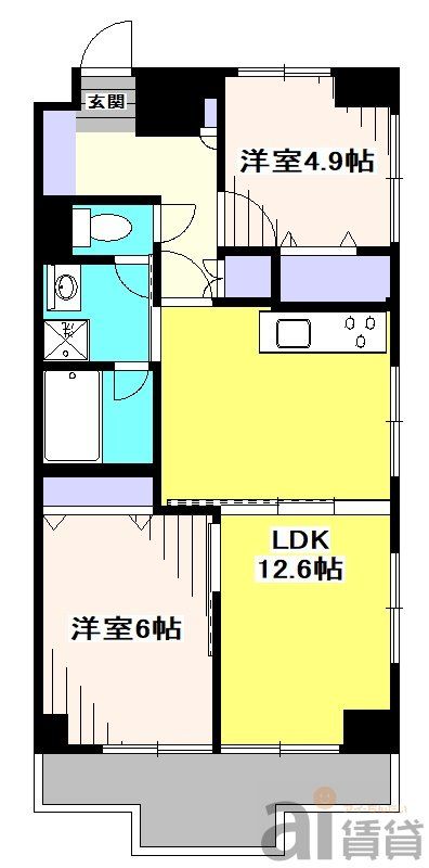 三鷹市下連雀のマンションの間取り