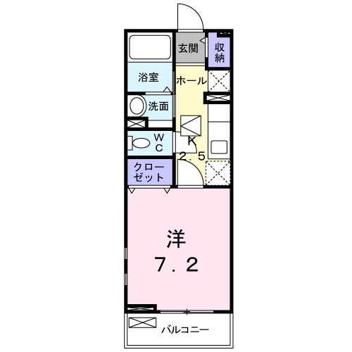 大牟田市大字手鎌のアパートの間取り